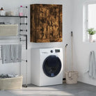 Wandgemonteerde kast van bewerkt hout met elegant ontwerp - Gerookt eiken / 1 - Dressoirs & buffetkasten