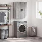 Wandgemonteerde kast van bewerkt hout met elegant ontwerp - Grijs sonoma / 1 - Dressoirs & buffetkasten