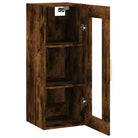 Wandgemonteerde kast van bewerkt hout met tijdloos design - Dressoirs & buffetkasten