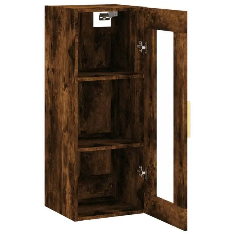Wandgemonteerde kast van bewerkt hout met tijdloos design - Dressoirs & buffetkasten