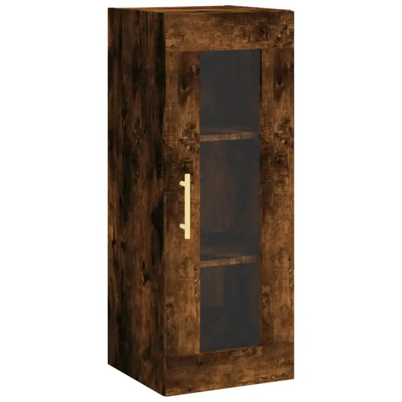 Wandgemonteerde kast van bewerkt hout met tijdloos design - Dressoirs & buffetkasten