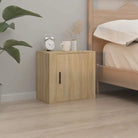Wandgemonteerde nachtkastje met elegant en duurzaam ontwerp - Sonoma eiken / 1 - Nachtkastjes