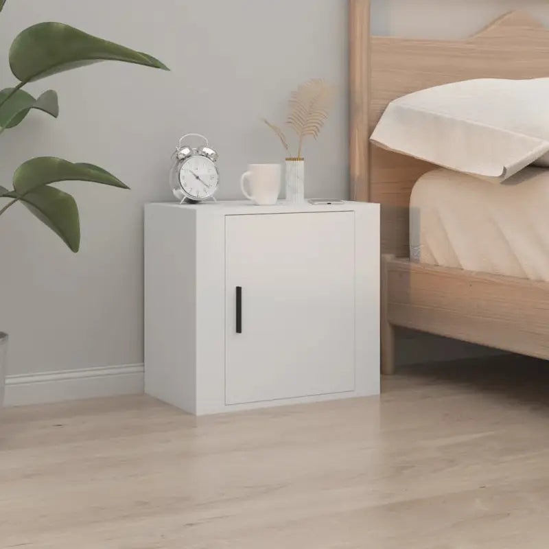 Wandgemonteerde nachtkastje met elegant en duurzaam ontwerp - Wit / 1 - Nachtkastjes