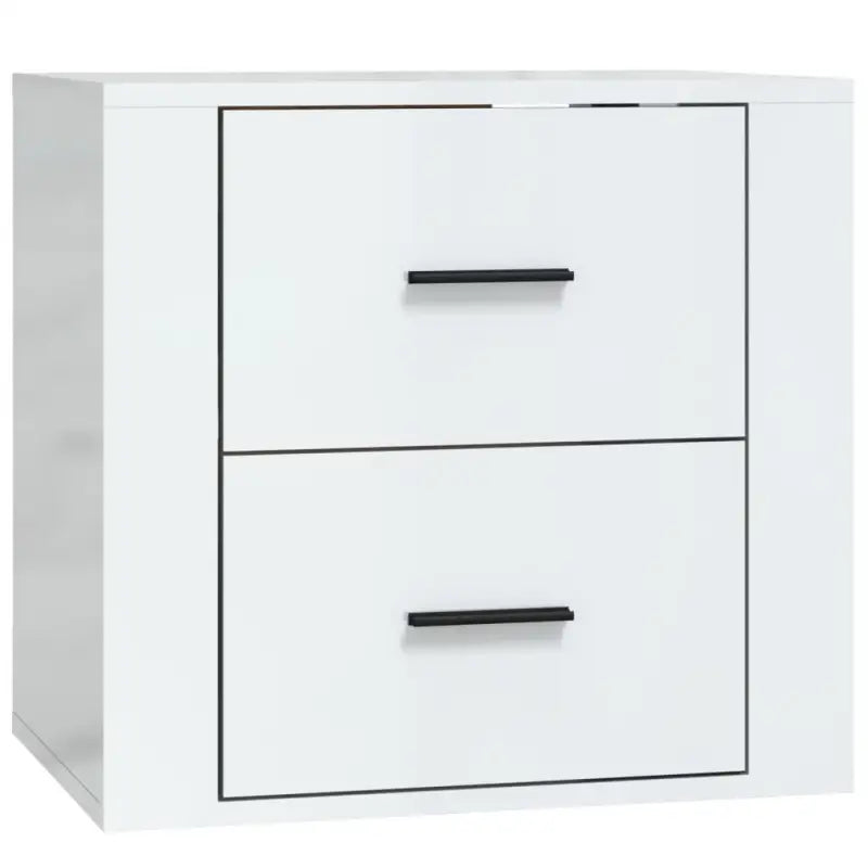 Wandgemonteerde nachtkastje met hoogglans wit en stabiel blad - Opbergkasten & lockerkasten