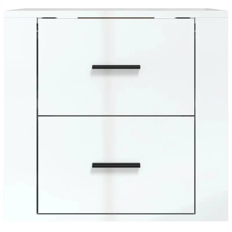 Wandgemonteerde nachtkastje met hoogglans wit en stabiel blad - Opbergkasten & lockerkasten