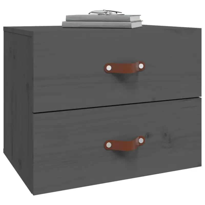 Wandgemonteerde nachtkastje van massief grenenhout met stabiel blad - Opbergkasten & lockerkasten
