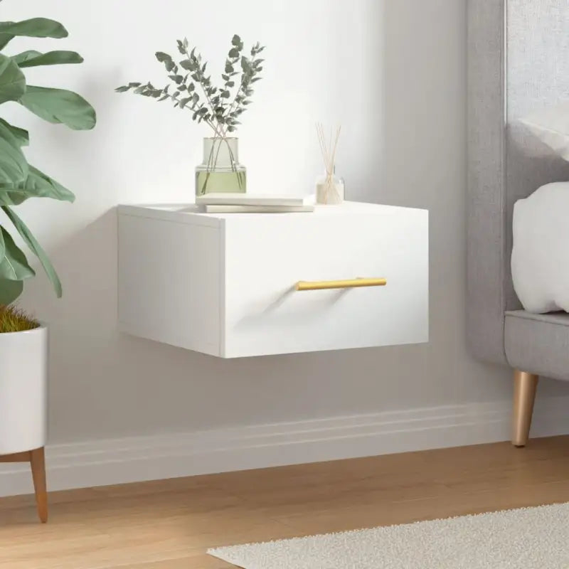 Wandgemonteerde opbergkasten van bewerkt hout voor je interieur - Wit / 1 - Opbergkasten & lockerkasten