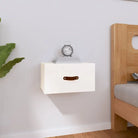 Wandgemonteerde opbergkasten van massief grenenhout met stabiel blad - Wit / 1 - Opbergkasten & lockerkasten