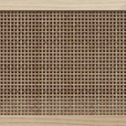 Wandkapstok met natuurlijk rattan en stevig blad voor opbergruimte - Wit / 1 - Wandplanken