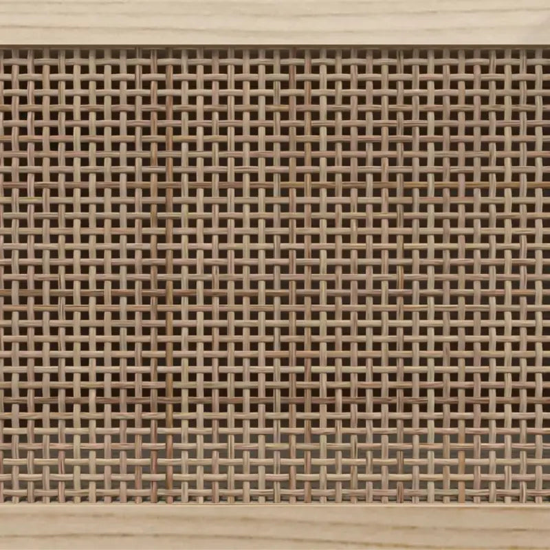 Wandkapstok met natuurlijk rattan en stevig blad voor opbergruimte - Wit / 1 - Wandplanken