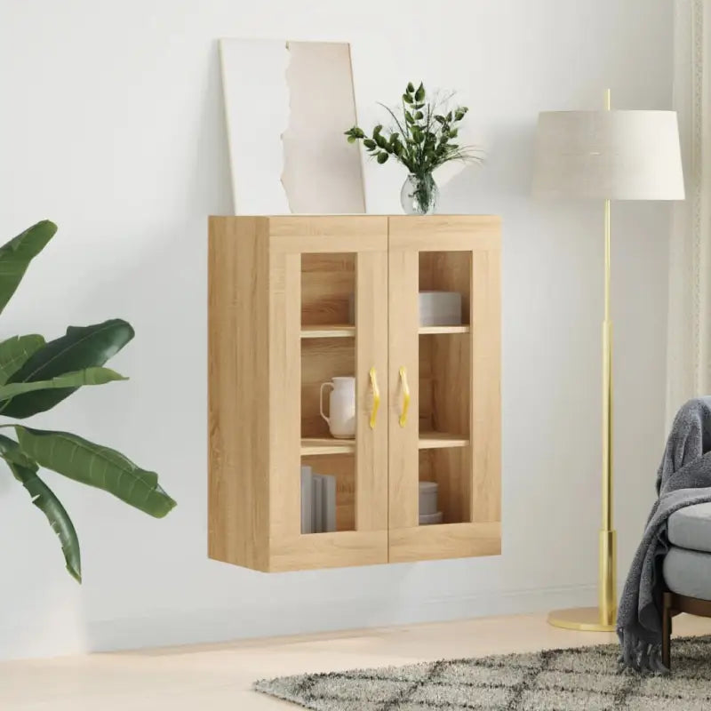 Wandkast in bewerkt hout met elegant en duurzaam ontwerp - Dressoirs & buffetkasten