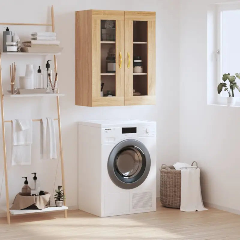 Wandkast in bewerkt hout met elegant en duurzaam ontwerp - Dressoirs & buffetkasten