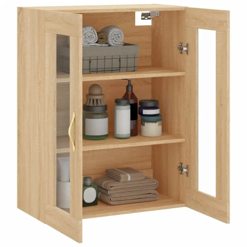 Wandkast in bewerkt hout met elegant en duurzaam ontwerp - Dressoirs & buffetkasten