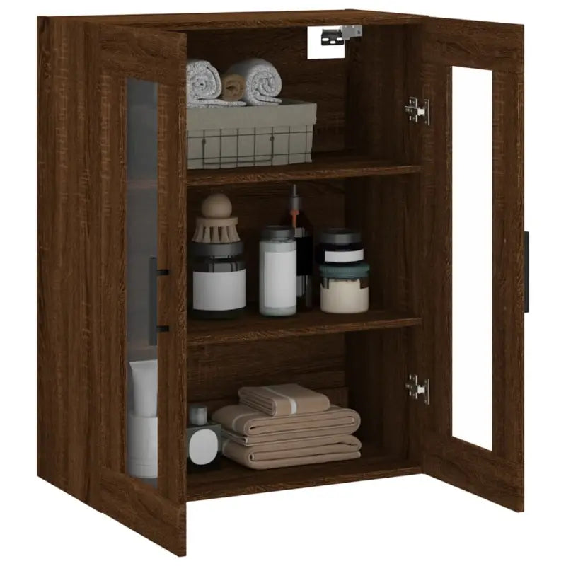 Wandkast met elegant ontwerp van bewerkt hout voor jouw interieur - Dressoirs & buffetkasten