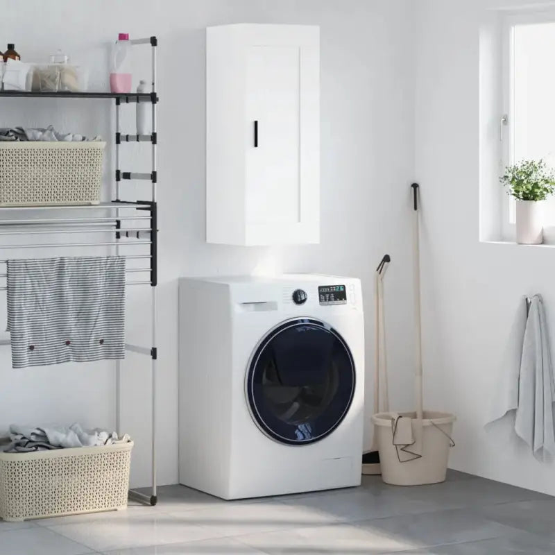 Wandkast van bewerkt hout met elegant en tijdloos ontwerp - Wit / 1 - Dressoirs & buffetkasten