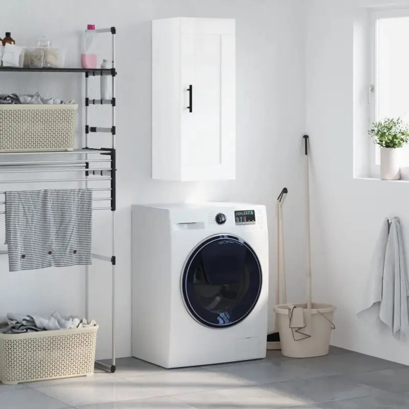 Wandkast van bewerkt hout met elegant ontwerp en hoge kwaliteit - Hoogglans wit / 1 - Dressoirs & buffetkasten