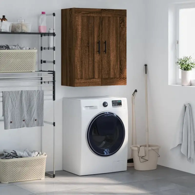 Wandkast van bewerkt hout met elegant ontwerp en hoge kwaliteit - Bruineiken / 1 - Dressoirs & buffetkasten