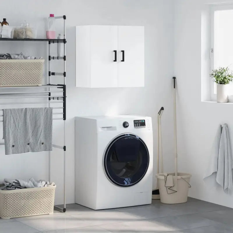 Wandkast van bewerkt hout voor een decoratief en praktisch interieur - Hoogglans wit / 1 - Opbergkasten & lockerkasten