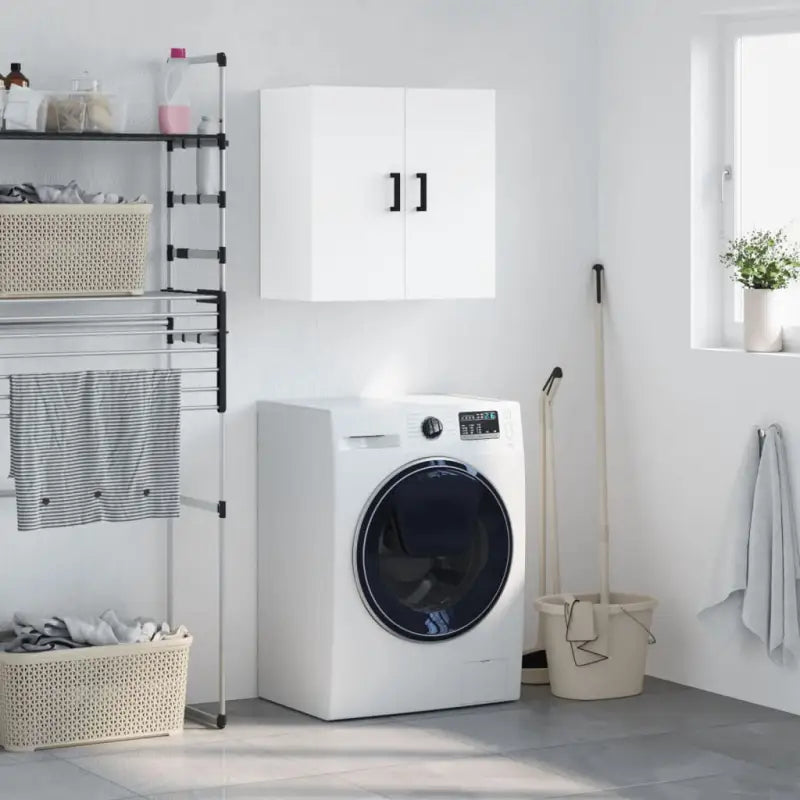 Wandkast van bewerkt hout voor een decoratief en praktisch interieur - Wit / 1 - Opbergkasten & lockerkasten