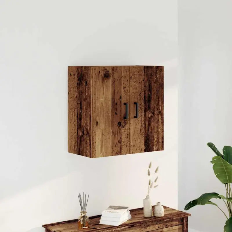 Wandkast van bewerkt hout voor een decoratief en praktisch interieur - Oud hout / 1 - Opbergkasten & lockerkasten