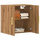 Wandkast van bewerkt hout voor interieur en opbergruimte - artisanaal eikenkleurig / 1 - Opbergkasten & lockerkasten