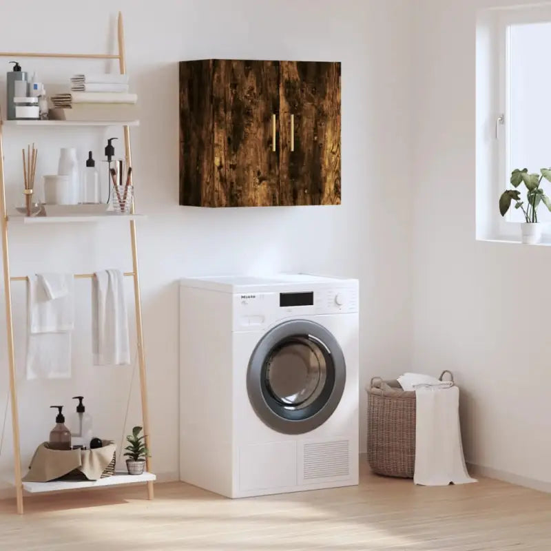Wandkast van bewerkt hout voor interieur en opbergruimte - Gerookt eiken / 1 - Opbergkasten & lockerkasten
