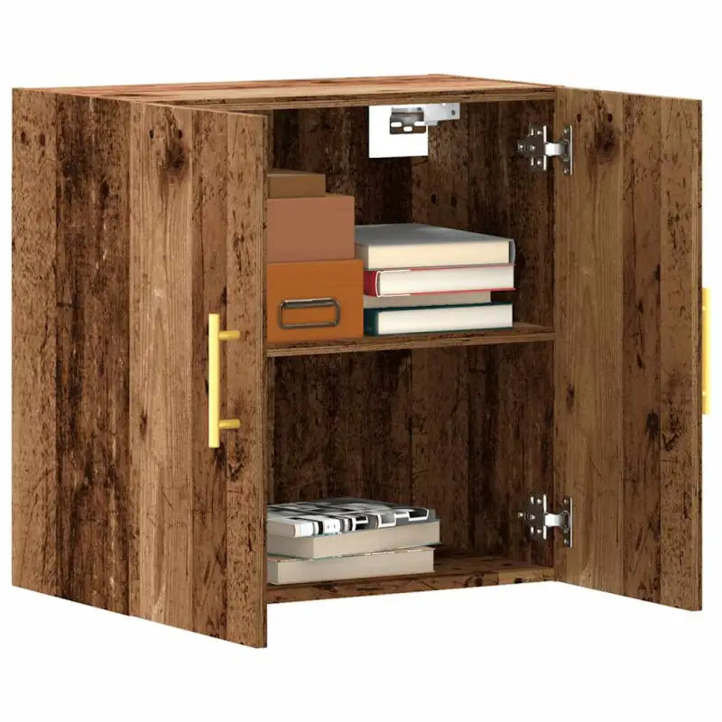 Wandkast van bewerkt hout voor interieur en opbergruimte - Oud hout / 1 - Opbergkasten & lockerkasten