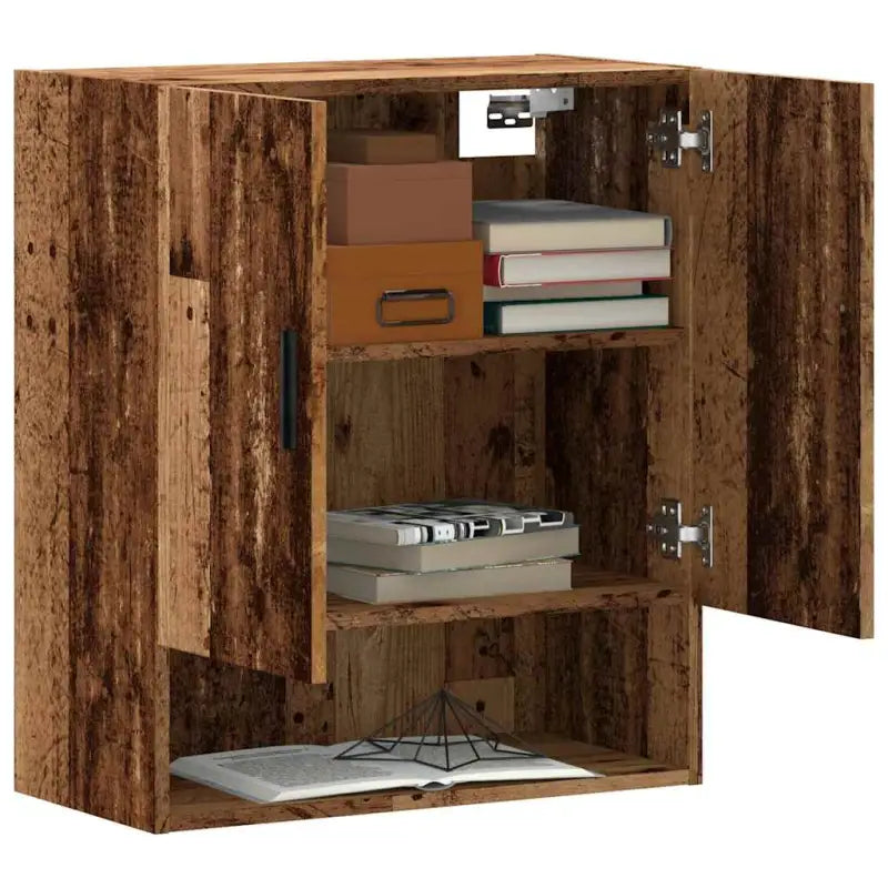 Wandkast van bewerkt hout voor stijl en functionaliteit in je interieur - Oud hout / 1 - Opbergkasten & lockerkasten