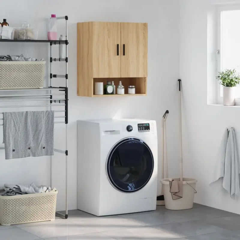 Wandkast van bewerkt hout voor stijl en functionaliteit in je interieur - Sonoma eiken / 1 - Opbergkasten & lockerkasten