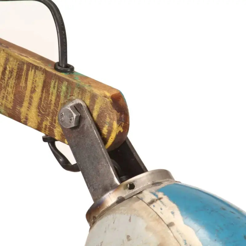 Wandlamp met verstelbare arm van massief gerecycled hout - Lampen