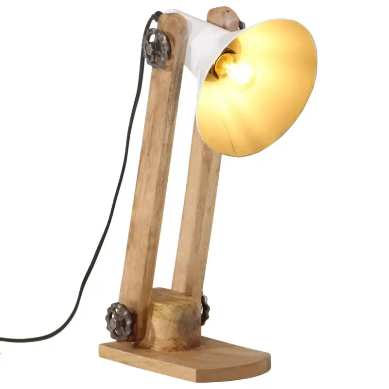 Wandlamp met verstelbare arm van massief gerecycled hout - Wit / 23 x 23 x 52 cm / 1 - Lampen