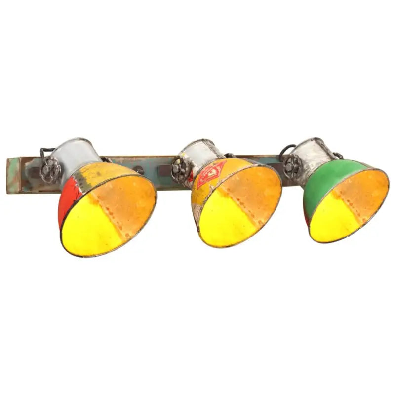 Wandlamp met zwarte afwerking en massief mangohout sfeerlicht - Multikleur / 1 / Recht - 3 lampenkappen - Lampen