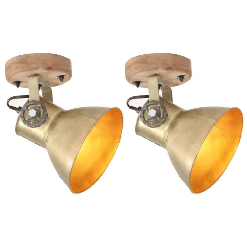 Wandlamp met zwarte afwerking en massief mangohout sfeerlicht - Koper / 1 / 2 x enkele lamp - Lampen