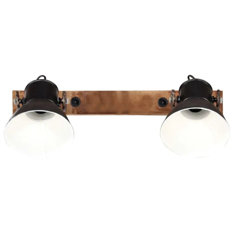 Wandlamp met zwarte afwerking en massief mangohout sfeerlicht - Lampen