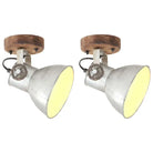 Wandlamp met zwarte afwerking en massief mangohout sfeerlicht - Zilver / 1 / 2 x enkele lamp - Lampen