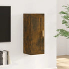 Wandplank in hoogglans wit van bewerkt hout voor jouw woonkamer - Gerookt eiken / 1 - Wandplanken