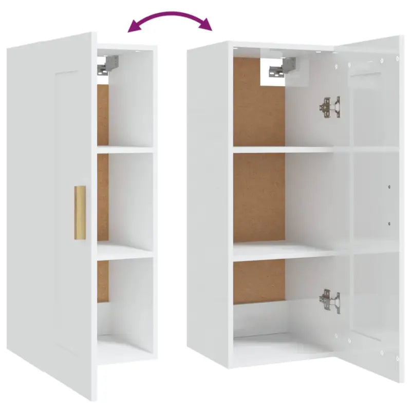 Wandplank in hoogglans wit van bewerkt hout voor jouw woonkamer - Wandplanken