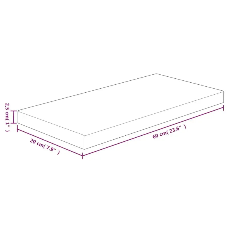 Wandplank in onbehandeld massief eikenhout voor extra opbergruimte - Wandplanken