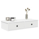 Wandplank met lades van bewerkt hout voor decoratie en praktische opbergruimte - Wit / 80 x 31 x 17 cm / 1 - Wandplanken