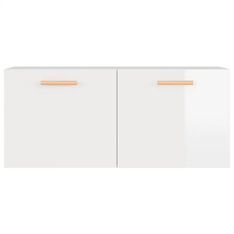 Wandplank met Scandinavische charme en bewerkt hout voor woonkamer - Hoogglans wit / 1 - Wandplanken