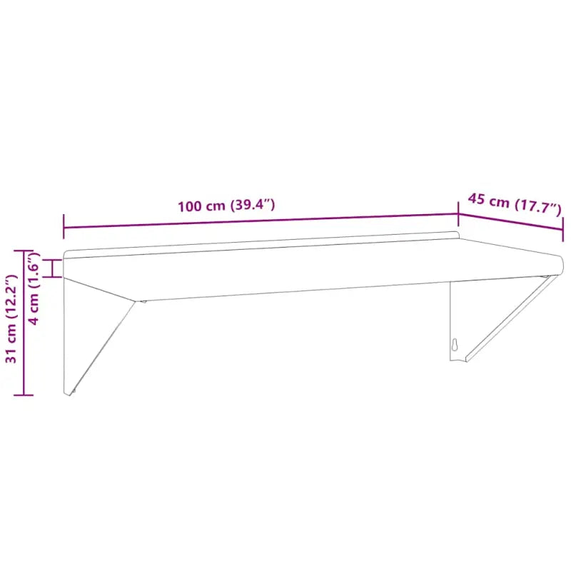 Wandplank met verhoogde rand voor extra veiligheid en stijl - Wandplanken