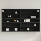 Wandplank van bewerkt hout in grijs sonoma voor modern interieur - Zwart / 100 x 15 x 58 cm / 1 - Wandplanken