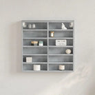 Wandplank van bewerkt hout in grijs sonoma voor modern interieur - Betongrijs / 60 x 8.5 x 58 cm / 1 - Wandplanken