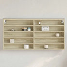 Wandplank van bewerkt hout in grijs sonoma voor modern interieur - Sonoma eiken / 100 x 8.5 x 50 cm / 1 - Wandplanken
