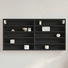Wandplank van bewerkt hout in grijs sonoma voor modern interieur - Zwart / 100 x 8.5 x 50 cm / 1 - Wandplanken