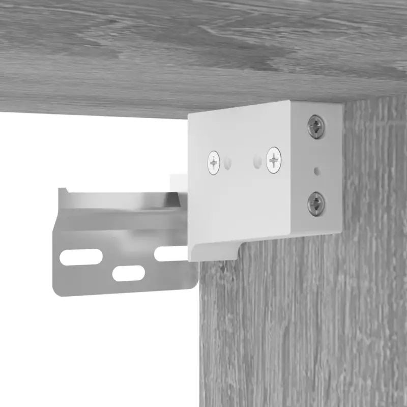 Wandplank van bewerkt hout in grijs sonoma voor modern interieur - Wandplanken