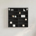 Wandplank van bewerkt hout in grijs sonoma voor modern interieur - Zwart / 60 x 8.5 x 58 cm / 1 - Wandplanken
