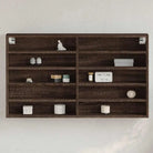 Wandplank van bewerkt hout in grijs sonoma voor modern interieur - bruin eikenkleur / 100 x 15 x 58 cm / 1 - Wandplanken