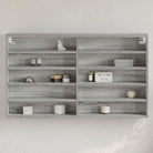 Wandplank van bewerkt hout in grijs sonoma voor modern interieur - Grijs sonoma / 100 x 15 x 58 cm / 1 - Wandplanken