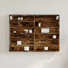 Wandplank van bewerkt hout in grijs sonoma voor modern interieur - Gerookt eiken / 80 x 8.5 x 58 cm / 1 - Wandplanken